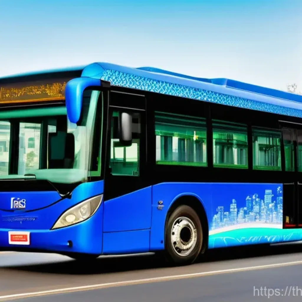수소연료전지 시장 진입 전략 - **Prompt:** "A bustling, vibrant street scene in Bangkok showcasing a futuristic hydrogen fuel cell ...
